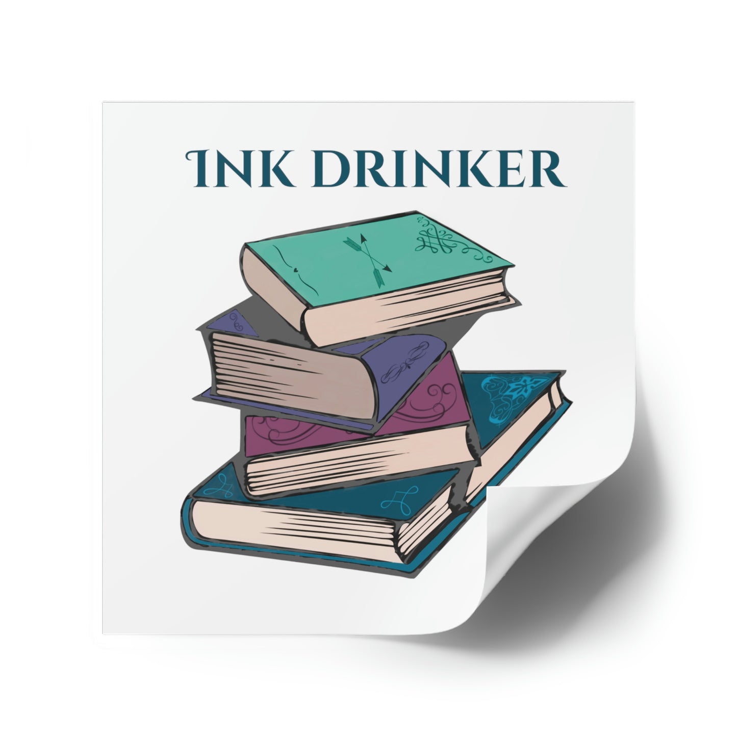 Ink Drinker Square Stickers, Indoor\Outdoor