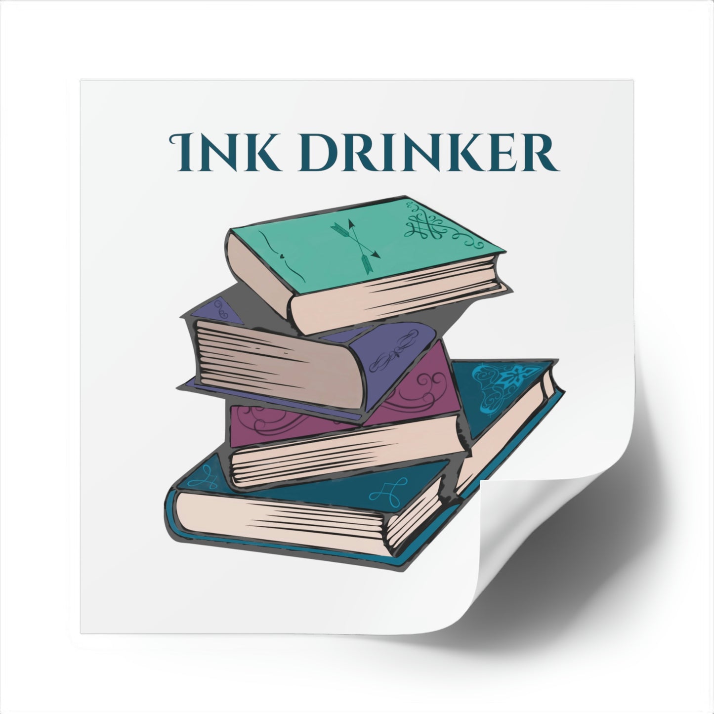 Ink Drinker Square Stickers, Indoor\Outdoor