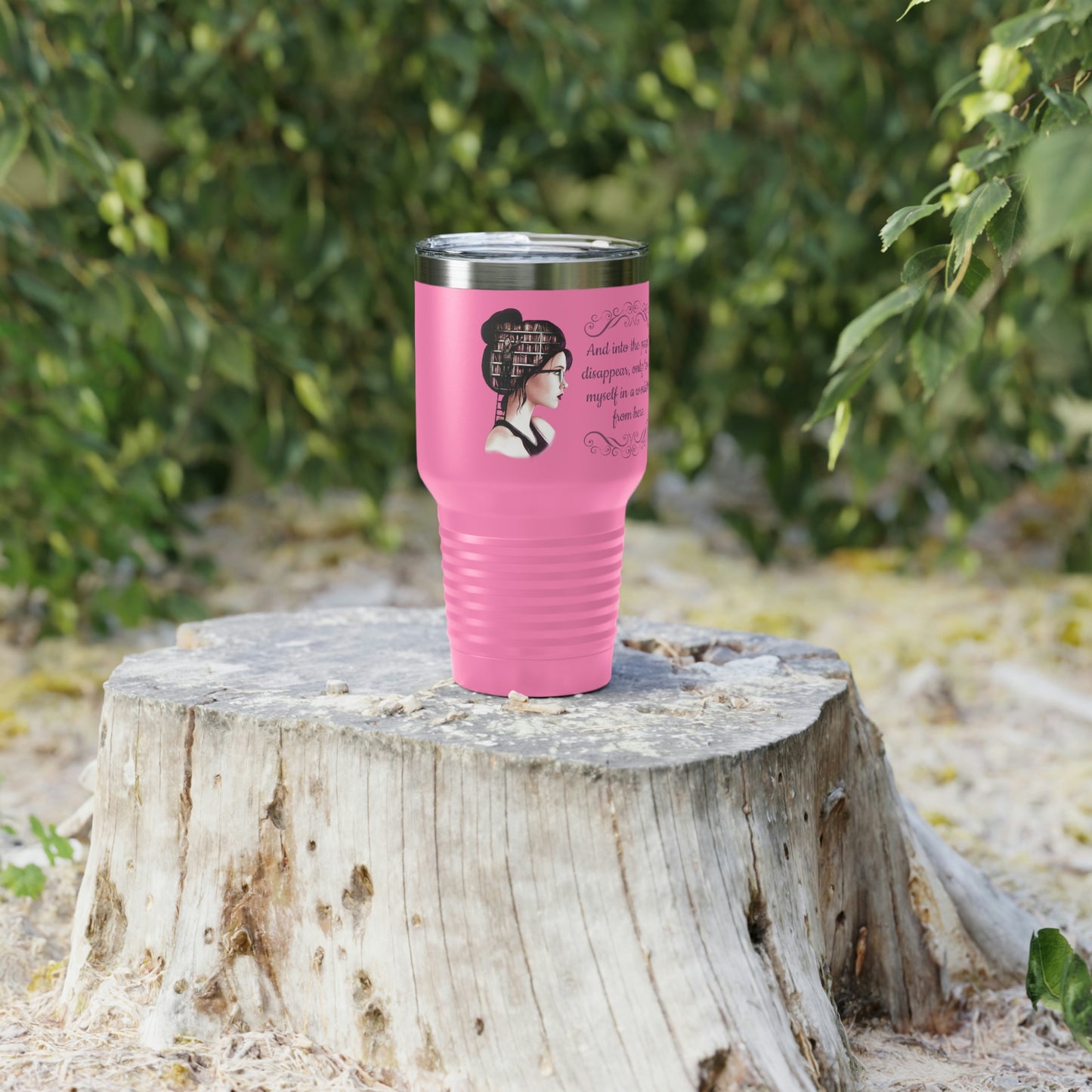 Disappear Into The Pages Ringneck Tumbler, 30oz