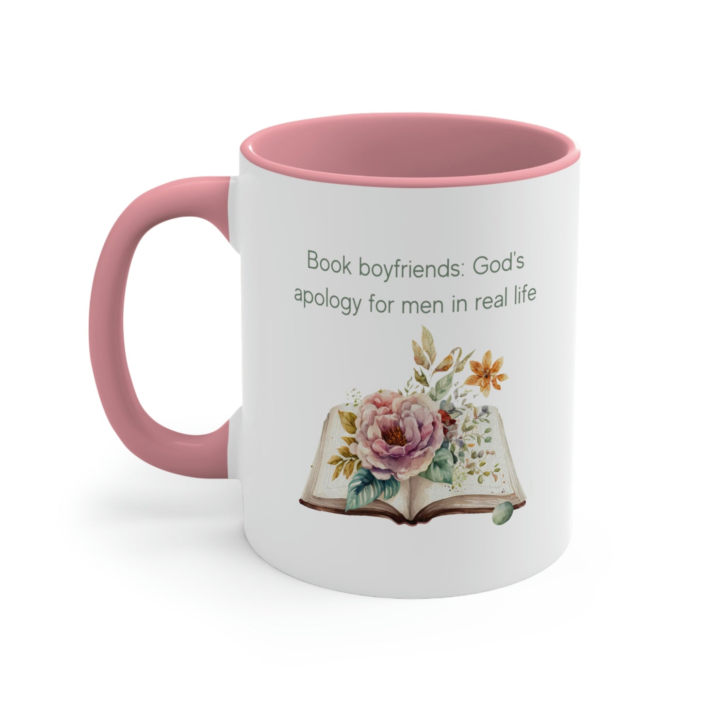 Book Boyfriends: God's Apology For Men Accent Coffee Mug, 11oz